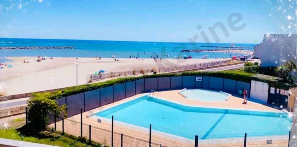 Appartement 1Ere Ligne Piscine Terrasse Au Bord De La Plage Front De Mer Avec 6 Velos 팔라바 레 플로 외부 사진